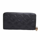 Louis Vuitton Monogram Emboss Lamb Leather Zippy Wallet Long Wallet