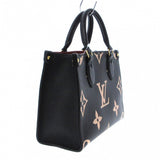 Louis Vuitton On The Go PM Tote Bag Black Beige