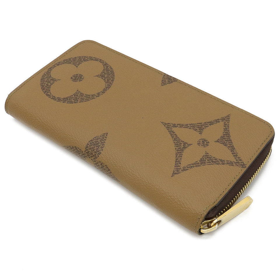 Louis Vuitton Monogram Giant Reverse Zippy Wallet Round Zipper Long Wallet