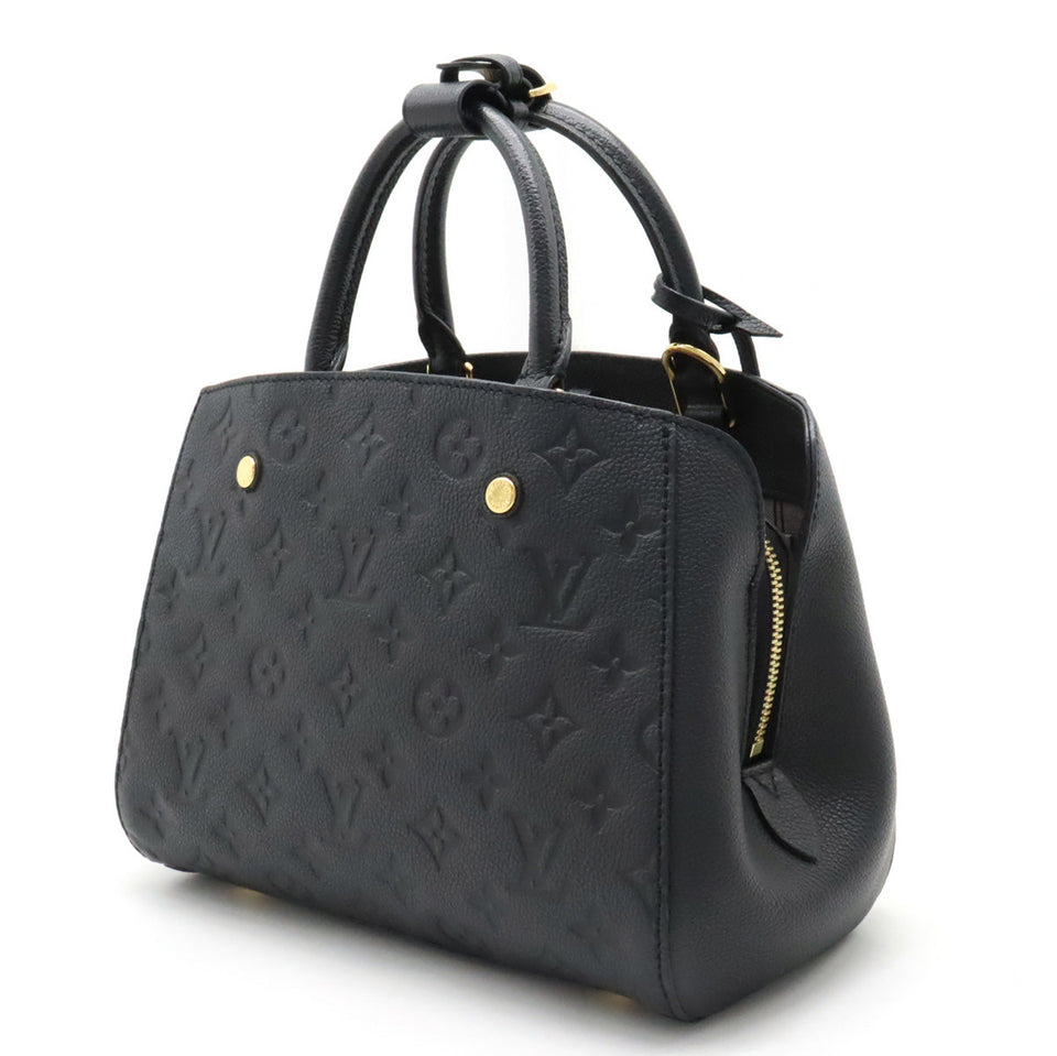 Louis Vuitton Monogram Emplant Montaigne BB Handbag Noir Black