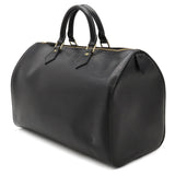Louis Vuitton Epi Speedy 35 Handbag Boston Bag Leather Noir Black
