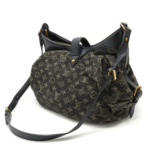 Louis Vuitton Monogram Denim Xs Diagonal Leather Noir Black