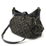 Louis Vuitton Monogram Denim Xs Diagonal Leather Noir Black