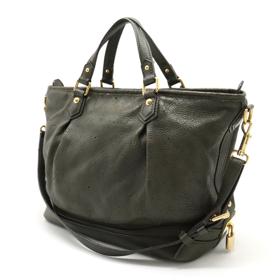 Louis Vuitton Monogram Mahina Stella PM Tote Bag Leather Khaki