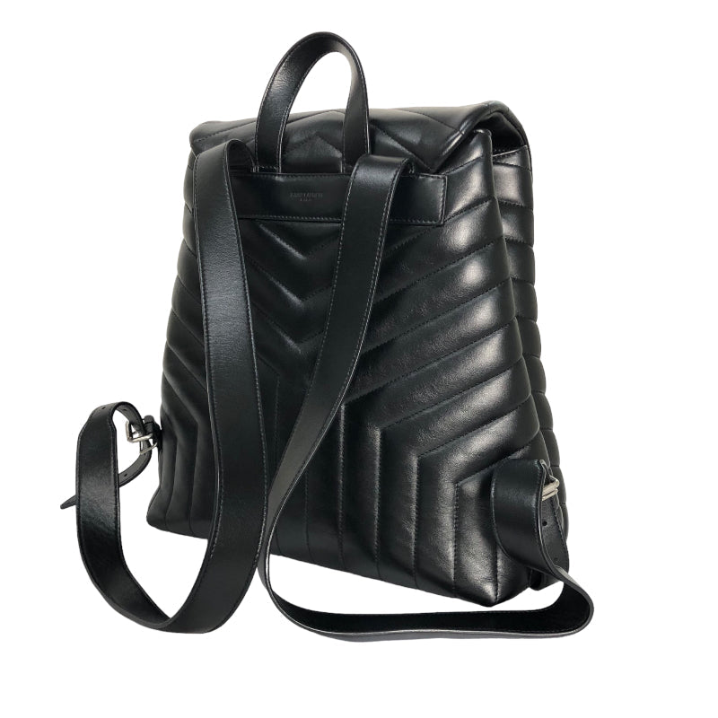 Saint Laurent- Lulu Backpack Medium Calf Leather Rucksack Daypack Black