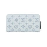 Louis Vuitton Mahina Long Wallet Zippy Wallet Denim Light Blue