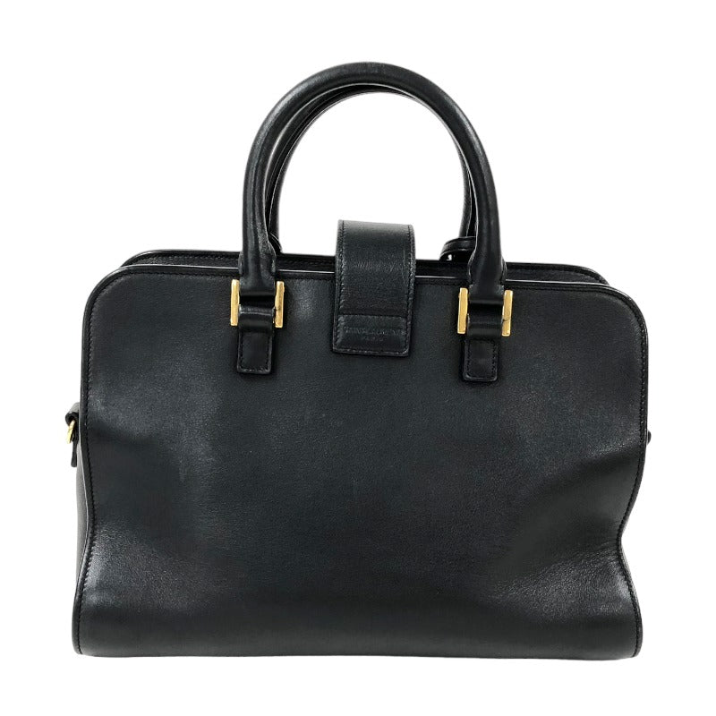 Saint Laurent- Cabas Small Leather Handbag Black