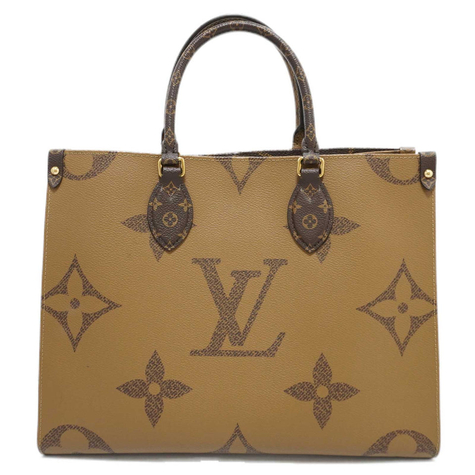 Louis Vuitton OnTheGo MM Handbag Shoulder Bag Brown