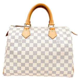 Louis Vuitton Handbag Damier Azur Speedy 30 Boston Bag White