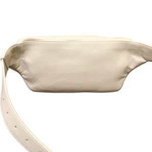 Saint Laurent- Belt Bag Monogram Ivory Gd Hardware Grain Leather Unisex Body Bag