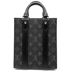 Louis Vuitton Monogram Eclipse Sac Plat Mini Shoulder Bag Black
