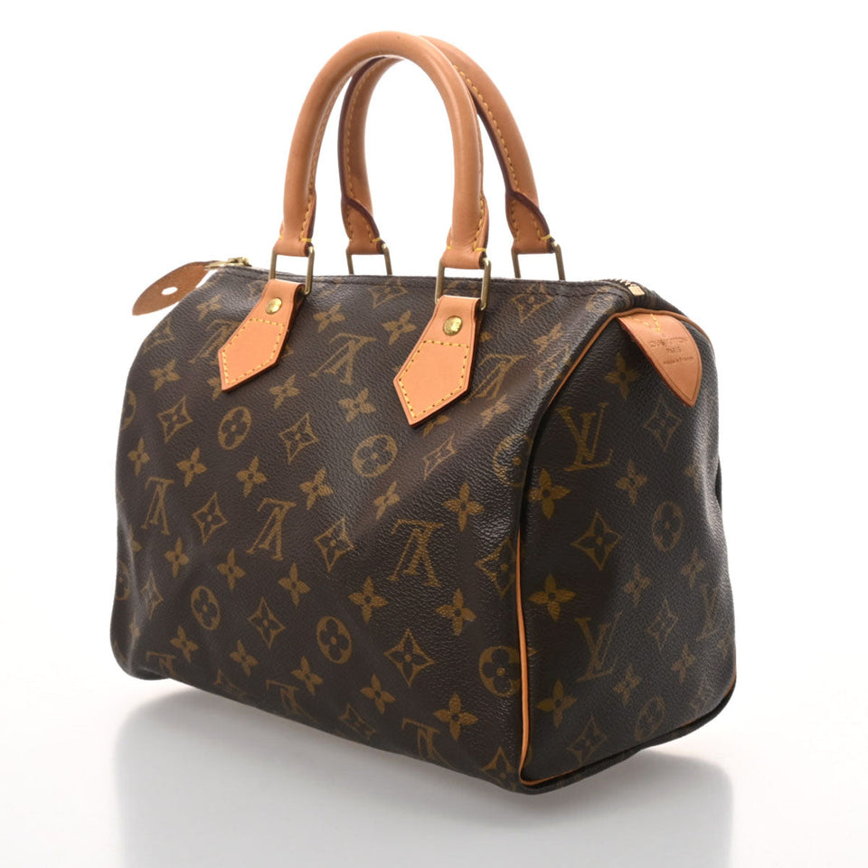Louis Vuitton Monogram Speedy 25 Brown Canvas Handbag