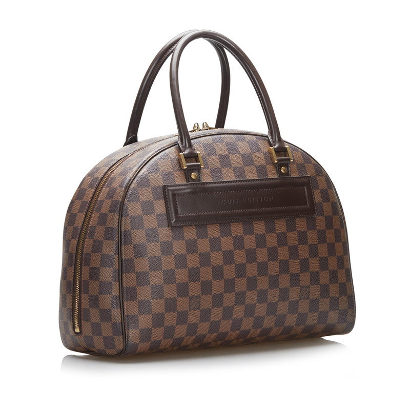 Louis Vuitton Damier Nolita Handbag Brown PVC Leather