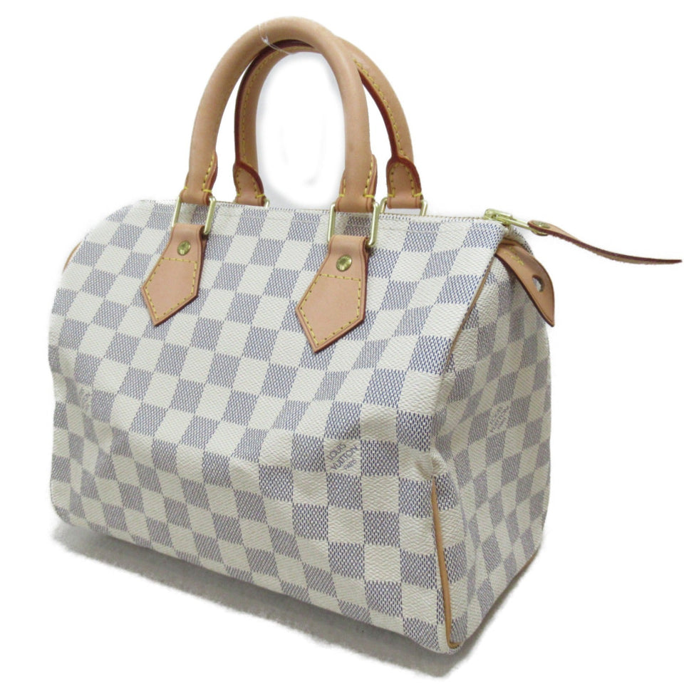 Louis Vuitton Speedy 25 Handbag Damier Azur Canvas