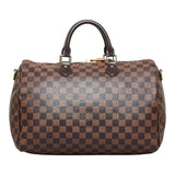 Louis Vuitton Damier Speedy 35 Bandouliere Ebene Brown Leather