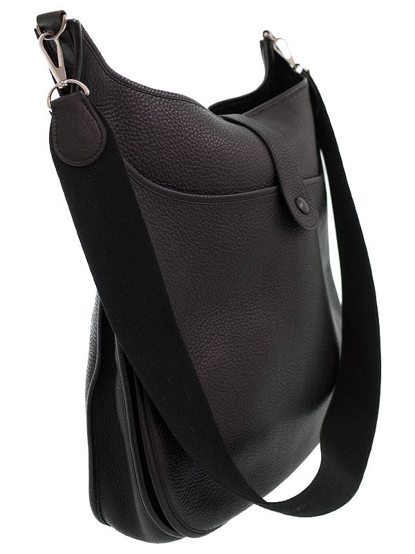 Hermes Evelyn Stamp Shoulder Bag Black