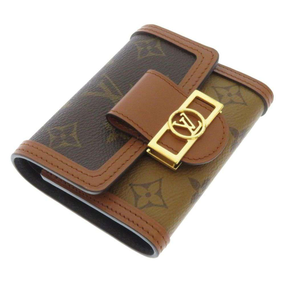 Louis Vuitton Trifold Wallet Monogram Reverse Portefeuille Dauphine Compact