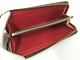 Louis Vuitton Portefeuille Clemence Round Zipper Long Wallet Damier Cerise