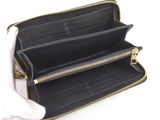 Louis Vuitton Zippy Wallet Round Zipper Long Wallet Monogram Amplant Black Beige