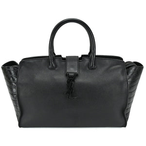 Saint Laurent- PARIS Downtown Cabas Shoulder Bag Leather Black