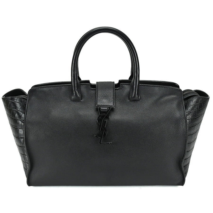 Saint Laurent- PARIS Downtown Cabas Shoulder Bag Leather Black