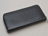 Saint Laurent- Round Zipper Long Wallet Heart Studded Black