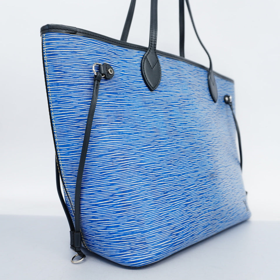 Louis Vuitton Tote Bag Epi Denim Neverfull MM Denim Blue