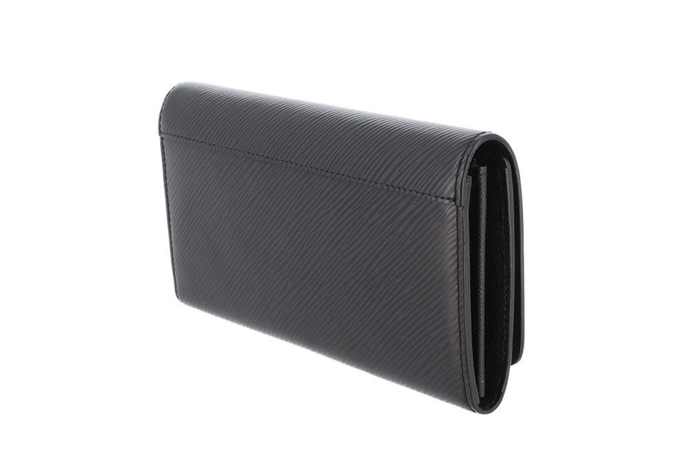 Louis Vuitton Epi Zipper Long Wallet Portefeuille Twist Noir Black