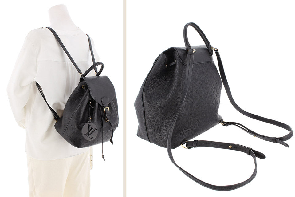 Louis Vuitton Amplant Montsouris PM Backpack Leather Black