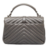 Saint Laurent- Chain Shoulder Bag Handbag Gray Leather