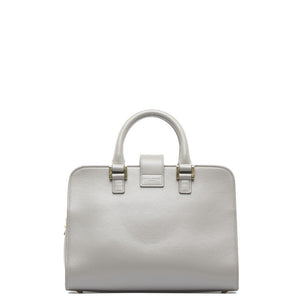 Saint Laurent- Monogram Cabas Handbag Leather Gray