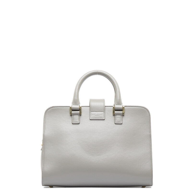Saint Laurent- Monogram Cabas Handbag Leather Gray