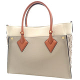 Louis Vuitton On My Side MM Shoulder Monogram Grain Calf Leather Creme