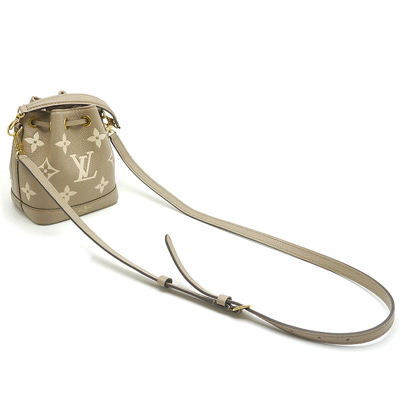 Louis Vuitton LV Nano Noe Emplant Tourtrell Creme Shoulder Bag