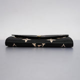 Louis Vuitton Bifold Long Wallet Monogram Implant Portefeuille Sarah Black