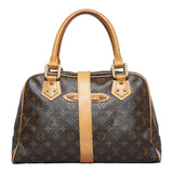 Louis Vuitton Monogram Manhattan GM Handbag Boston Bag Brown