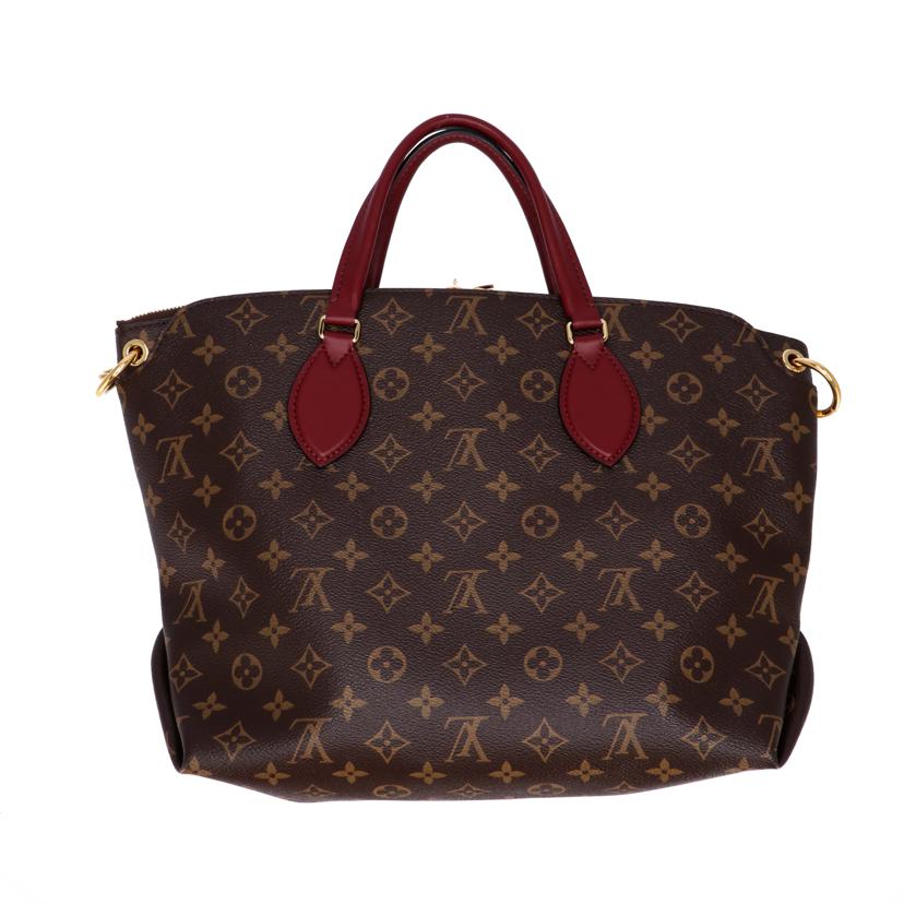 Louis Vuitton Flower Zipped Tote MM Monogram Bordeaux Red