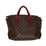 Louis Vuitton Flower Zipped Tote MM Monogram Bordeaux Red