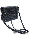 Saint Laurent- Paris Monogram Strap Bag Shoulder Bag Black
