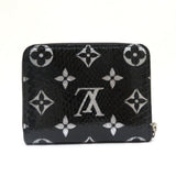 Louis Vuitton Wallet Zippy Coin Purse Exotic Leather Python Black