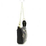 Louis Vuitton  Mini Pochette Accessoire Handbag Black Beige