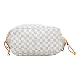 Louis Vuitton Damier Azur Neverfull MM Tote Bag White
