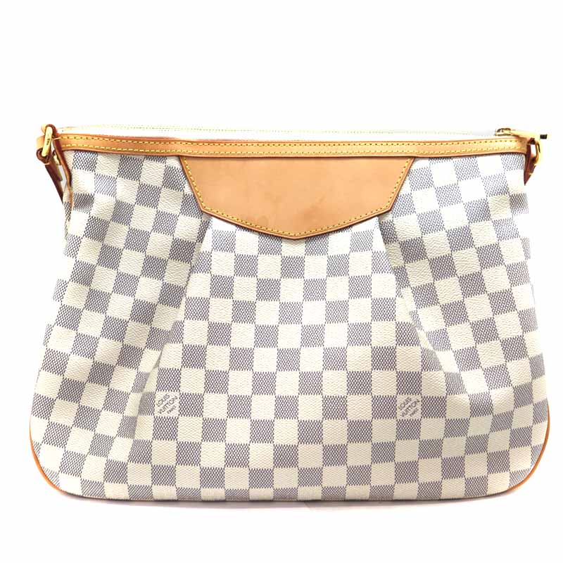 Louis Vuitton Siracusa MM Shoulder Bag Damier Canvas Azure