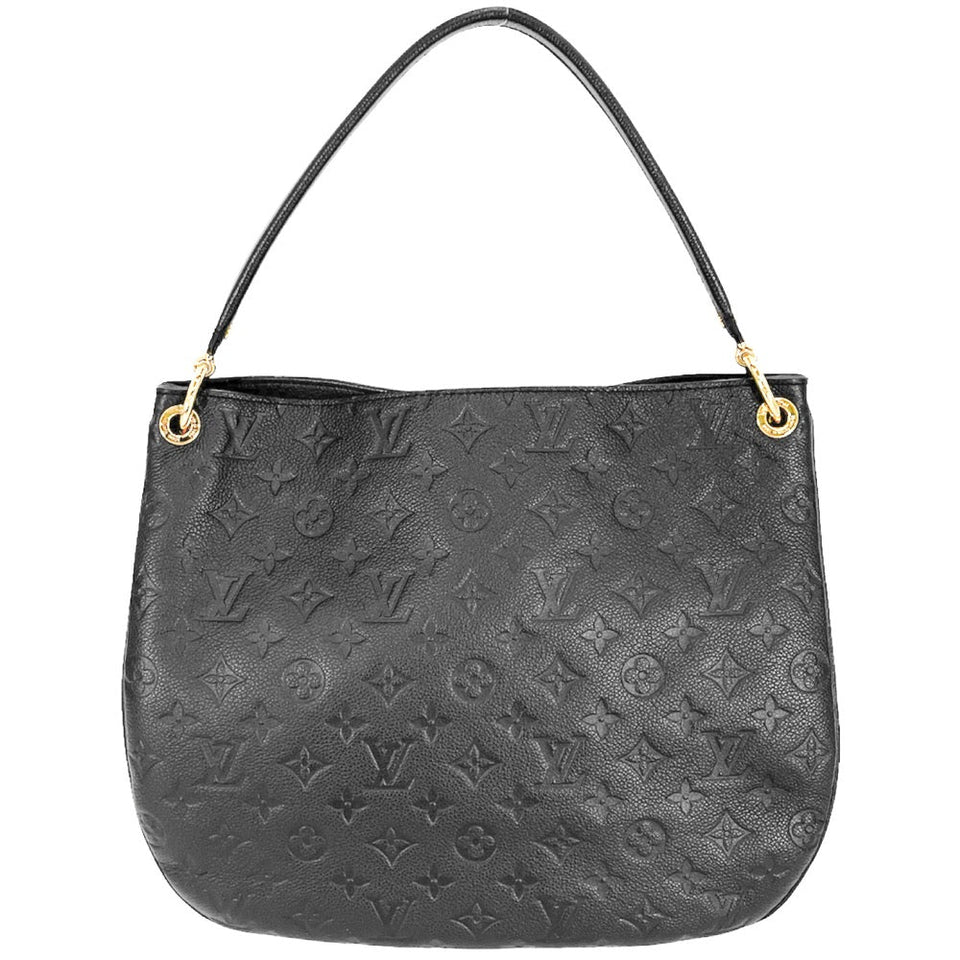 Louis Vuitton 2way Monogram Implant Spontini One Handbag  Black