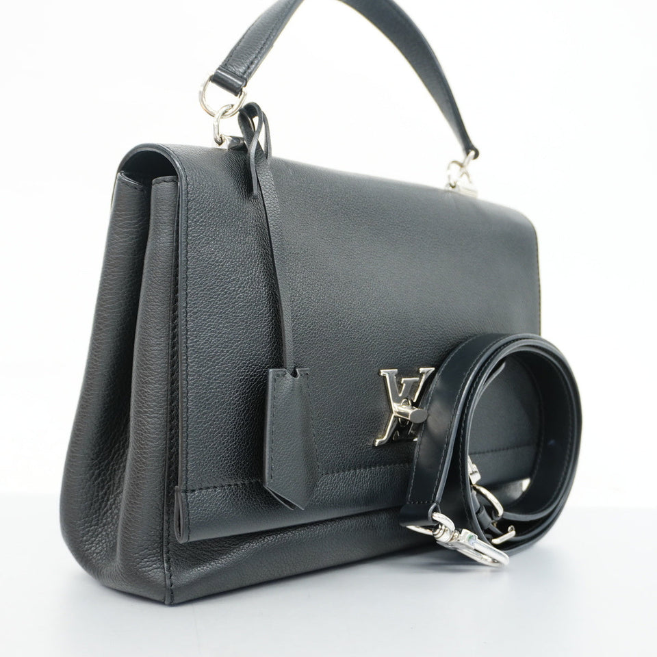 Louis Vuitton Lock Me 2 Cartable Noir Shoulder Bag Black
