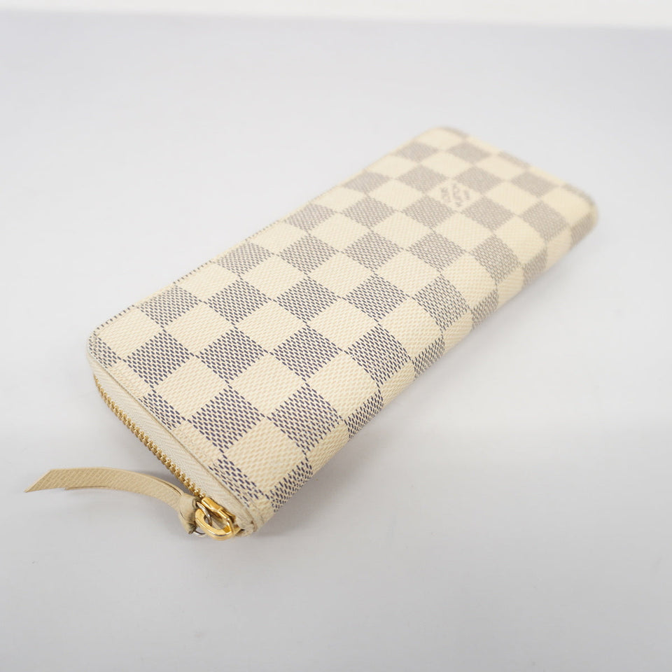 Louis Vuitton Long Wallet Damier Azur Portefeuille Clemence