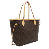 Louis Vuitton Neverfull MM Tote Bag Brown Red With Pouch Gold Metal Fittings