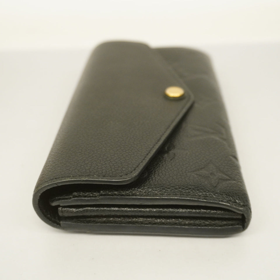 Louis Vuitton Bifold Long Wallet Monogram Implant Portefeuille Sarah Noir