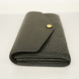 Louis Vuitton Bifold Long Wallet Monogram Implant Portefeuille Sarah Noir