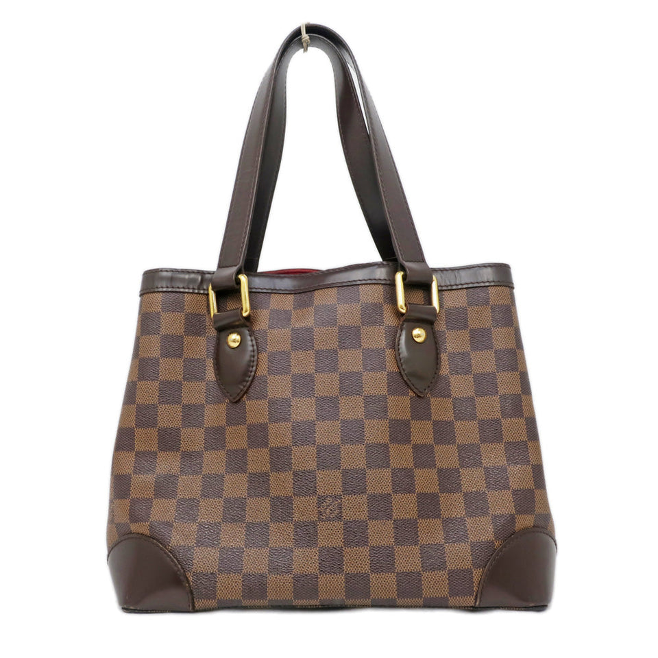 Louis Vuitton Hampstead PM Tote Bag Handbag Damier Dark Brown